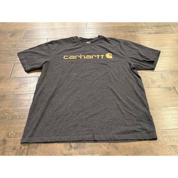 Carhartt Mens Dark Gray Loose Fit Cotton Short Sleeve T-Shirt Size XL K195 CRH - Picture 2 of 8
